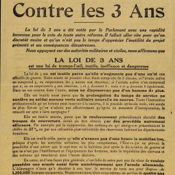 Tract anti-militariste, 1913. Archives de Paris, D19Z 1