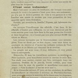 Tract contre la loi des 3 ans, 1913. Archives de Paris, D2U6 185