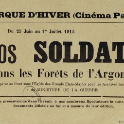 Actualits filmes  destination de l'arrire, 1915. Archives de Paris, D18Z 2.