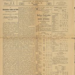 Le journal des Halles, 11 novembre 1900. Archives de Paris, 1338W 2052.