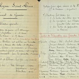 Journal de guerre du lyce Saint-Louis (3 septembre 1939-15 juillet 1940). Archives de Paris, 1051W 277.