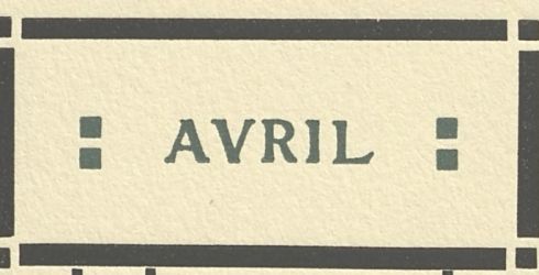 Ecole Estienne, albums de travaux d'lves : calendriers, 1911. Archives de Paris, 3864W 10.