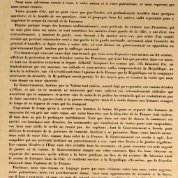 Adresse d’Adolphe Thiers aux habitant.e.s de Paris au sujet de la reprise des canons de la garde nationale, 17 mars 1871. Archives de Paris, ATLAS 527.
