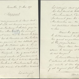 Rapport du commissariat de police de Versailles, 27 mai 1871. Archives de Paris, 1AZ 18.