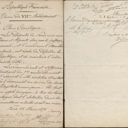 Ptitions des commandants et officiers de la garde nationale du 7e arrondissement, 21 mars 1871. Archives de Paris, VD6 1536, dossier 2. 