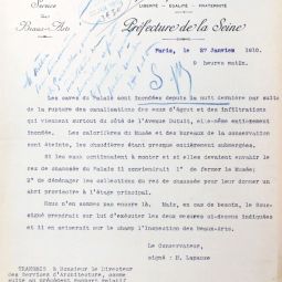 Lettre du conservateur du musée du Petit Palais, VM91 4.