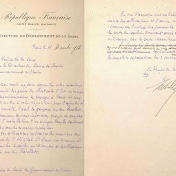 Lettre du prfet de la Seine, Marcel Delanney, au directeur du service de sant du Gouverneur militaire. D2T1 47.
